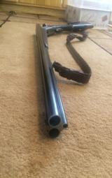 Drilling retailed by D. Schulnigg, Salzburg, Austria, double 12 Gauge shot barrels and .270 Winchester Rifle barrel. - 5 of 12