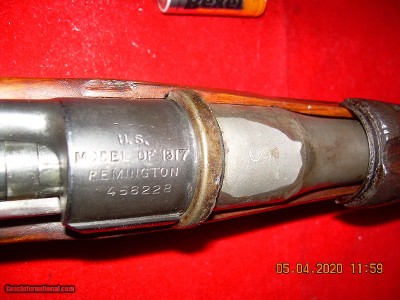 US 1917 pressure test rifle, US military flaming bomb proofed