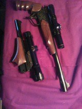 Thompson Contender caliber 30-30 and 30 Herritt with tc leather & Leupold and TC scopes - 7 of 8