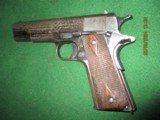 Colt 1911 made 1917 for WW I. Original finish - probably original walnut double diamond grips - 14 of 15