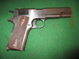 Colt 1911 made 1917 for WW I. Original finish - probably original walnut double diamond grips - 9 of 15