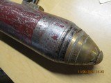 75 mm artillary round complete with outer tin protective/ shipping case dated 1918 (empty and fuze dissassembled) - 6 of 7