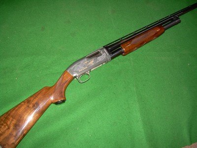 Winchester/Browning M-12 in 28ga Ducks Unlimited from the 80's? engraved and gold wash