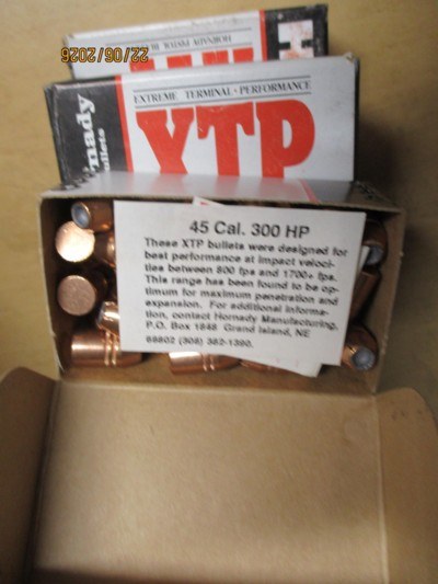 Hornady XTP .452 dia 300gr HP 9 boxes of 50ea - Image 2 of 3