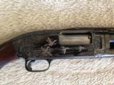 Winchester model 12 engraved 12 guage Trap shotgun - 5 of 5
