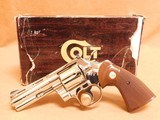 Colt Python (UNFIRED, Engraved, Nickel, 4-inch) - 1 of 13
