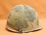 Original US Infantry Vietnam War Issue M1 Helmet - 1 of 8