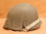 US Korean War Helmet & Liner w/ Original Cover - 3 of 5