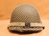 US Korean War Helmet & Liner w/ Original Cover - 4 of 5