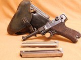 Mauser Luger P.08 (SCARCE 42-code, 1940 w/ Rig, Nazi German WW2) - 1 of 15