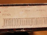 Colt Python w/ Factory Box (Nickel, 6-inch, .357 Magnum) - 16 of 17
