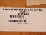 Smith & Wesson Model 25-5 w/ Box, Pres. Case (8-3/8-inch, .45 Colt Target Heavy Barrel) - 15 of 16