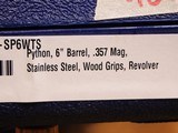 NEW, UNTURNED Colt Python (6-inch, 357, Stainless, Wood Grips) - 4 of 5