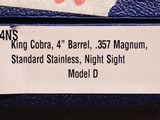 NEW, UNTURNED! Colt King Cobra (4-inch, 357 Magnum 6-Shot, Stainless) - 4 of 5