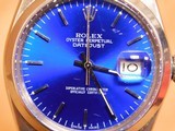 Rolex Day/Date (SAPPHIRE BLUE Dial Crown, Mfg 1985, Ref 16030) - 2 of 14
