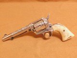 Colt Single Action Army (45 LC, Silver Plate, ENGRAVED: C+ Coverage) SAA - 1 of 25