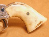 Colt Single Action Army (45 LC, Silver Plate, ENGRAVED: C+ Coverage) SAA - 2 of 25