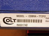 LIKE NEW, UNTURNED Colt Cobra Two-Tone (38 Spl +P, Brown G10 Grips) - 8 of 10