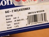 Smith and Wesson Model 642-2 LaserMax (10140, 38 Special J-Frame) S&W - 13 of 13