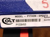 SALE PENDING - NEW, UNTURNED Colt Python (6-inch, 357, Stainless, Wood Grips) - 2 of 3