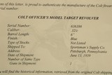 Colt HEAVY BARREL Officer's Model Target (32 cal Police CTG, 6-inch) 1939 - 14 of 14