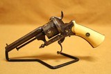 Belgian Lefaucheux Model 1854 8mm Pinfire Antique Double-Action Revolver - 1 of 9