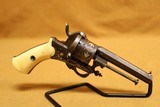 Belgian Lefaucheux Model 1854 8mm Pinfire Antique Double-Action Revolver - 7 of 9