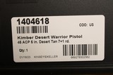 NEW Kimber Desert Warrior (45 ACP, 5-inch, FDE/Flat Dark Earth) 1911 - 3 of 4