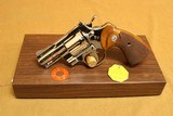 COLLECTOR GRADE Colt Python w/ Box (Nickel, 2.5-inch, 1968) - 2 of 9