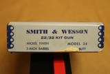 Smith and Wesson Model 34-1 (Nickel, 2-inch, 22LR) 22/32 Kit Gun S&W - 12 of 13