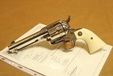 Colt Single Action Army w/ Letter (Nickel & Ivory, 45 LC, 4.75-inch) SAA - 1 of 16