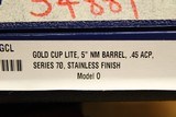 NEW Colt Gold Cup Lite 1911 Series 70 (Brushed Stainless 45 ACP) O5070GCL - 4 of 5