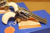 MINT CONSECUTIVE PAIR Colt Single Action Army (Nickel, Ivory & Gold, 45 LC, 4.75