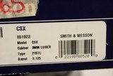 UNFIRED Smith and Wesson CSX w/ Box (Micro Compact 9MM Pistol, Black) 12615 - 5 of 5