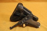 Scarce DWM 1921 Police Luger w/ Police Holster (German) - 1 of 19
