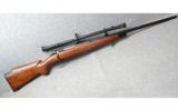 Custom German Mauser BYF 98 in.22/250. The barrel is 26