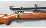 Custom German Mauser BYF 98 in.22/250. The barrel is 26