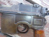Mauser Red Nine, excellent bore, aftermarket holster/stock Adjustable sights - 5 of 9