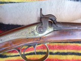 Antique Engraved Percussion Double Barrel 16 ga nice condition and shootable after a gunsmith check - 2 of 13
