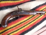 Asa Waters .54 percussion single shot pistol Mexican War? cartouches, nice condition