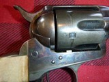Colt SAA 4&3/4 Very Good bore and action Real stag grips old refinish on frame - 5 of 9