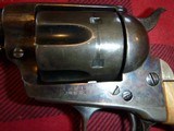Colt SAA 4&3/4 Very Good bore and action Real stag grips old refinish on frame - 4 of 9