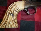 Colt SAA 4&3/4 Very Good bore and action Real stag grips old refinish on frame - 6 of 9