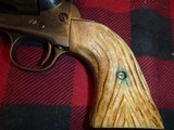 Colt SAA 4&3/4 Very Good bore and action Real stag grips old refinish on frame - 3 of 9