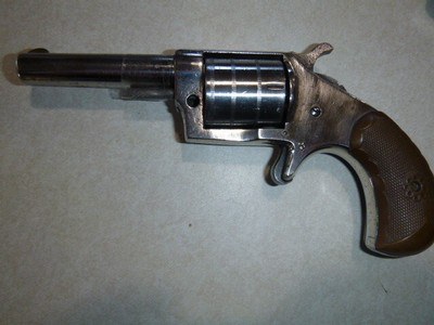 Collection of 4 .32 & .38 Rimfire revolvers, Nickel finish, all working - Image 3 of 8