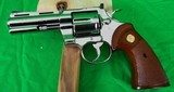 Colt Python 4 inch Nickel in 357 magnum made in 1979 - 2 of 13