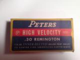 PETERS High Velocity .30 Remington 170 GR. VINTAGE - Boxes - 3 of 3