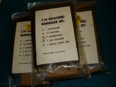 Repacking bandolier sets