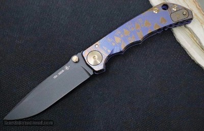 Spartan Blades HARSEY Titanium Folder 2022 Special Edition - Drop Point Blade / CPM-S45VN / Royal Flush Anodized Handle SF5FLUSH