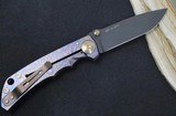 Spartan Blades HARSEY Titanium Folder 2022 Special Edition - Drop Point Blade / CPM-S45VN / Royal Flush Anodized Handle SF5FLUSH - 4 of 7